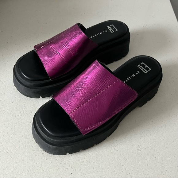 E8 By Miista Liese Metallic Platform Sandal - Picture 3 of 7